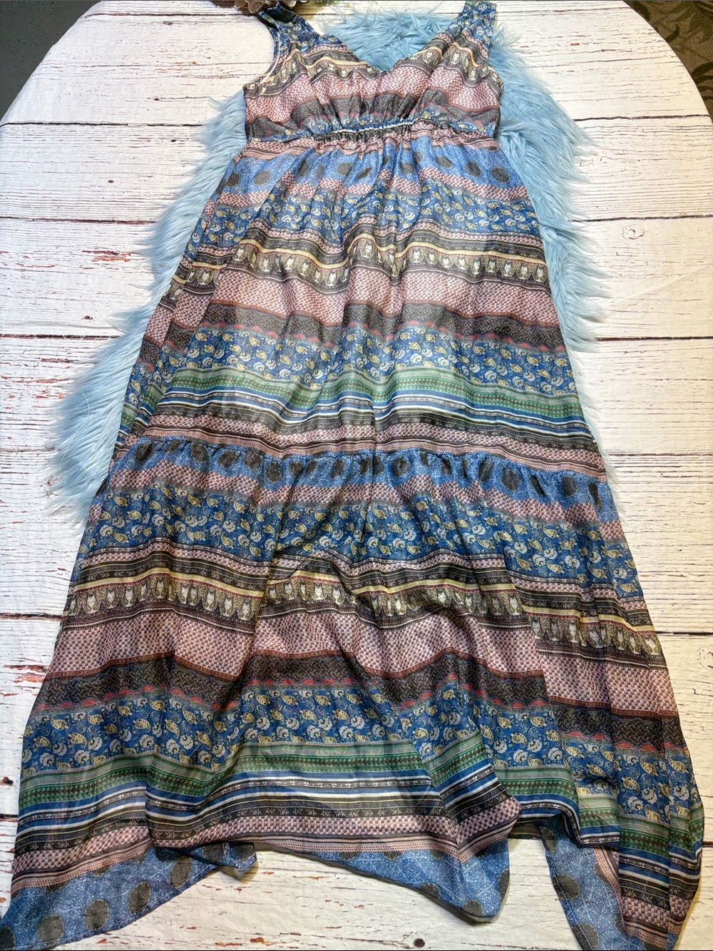NWT STITCHDROP Lovina Bali Boho Maxi Dress sz S